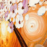 Load image into Gallery viewer, Hand Painted Acrylic Thick Textured Stretched Canvas Art “The Colorful Cherry”