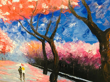 Load image into Gallery viewer, 'The Cherry Blossoms’ Hand Painted Textured Canvas Art Painting