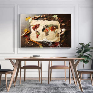 ‘Spicy World’ Beautiful Canvas Print for Dinning Space Decor