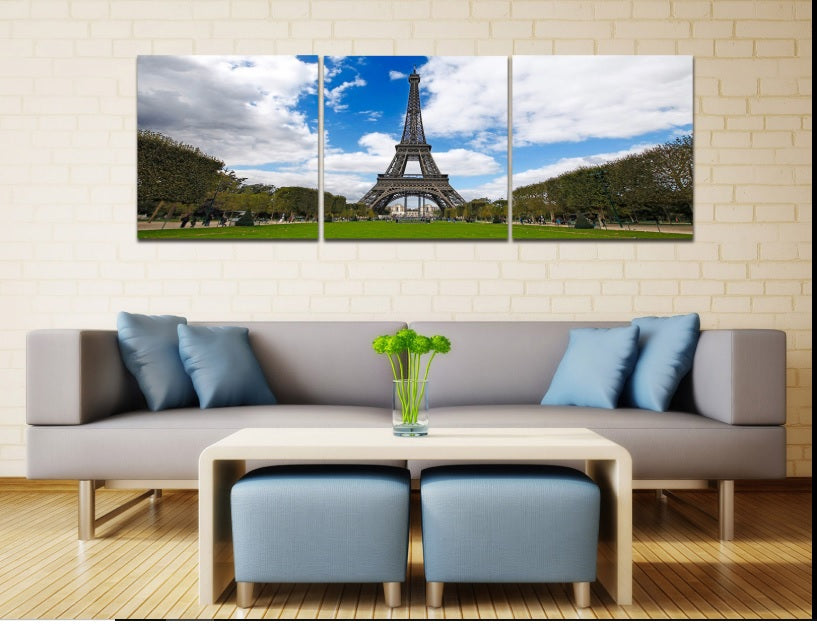 3PC EIFFEL TOWER CANVAS PAINTING FOR WALL DECOR SPACE
