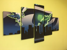 Load image into Gallery viewer, 5PC Stretched Canvas Art Print “SEAHAWKS-SEATTLE&quot;