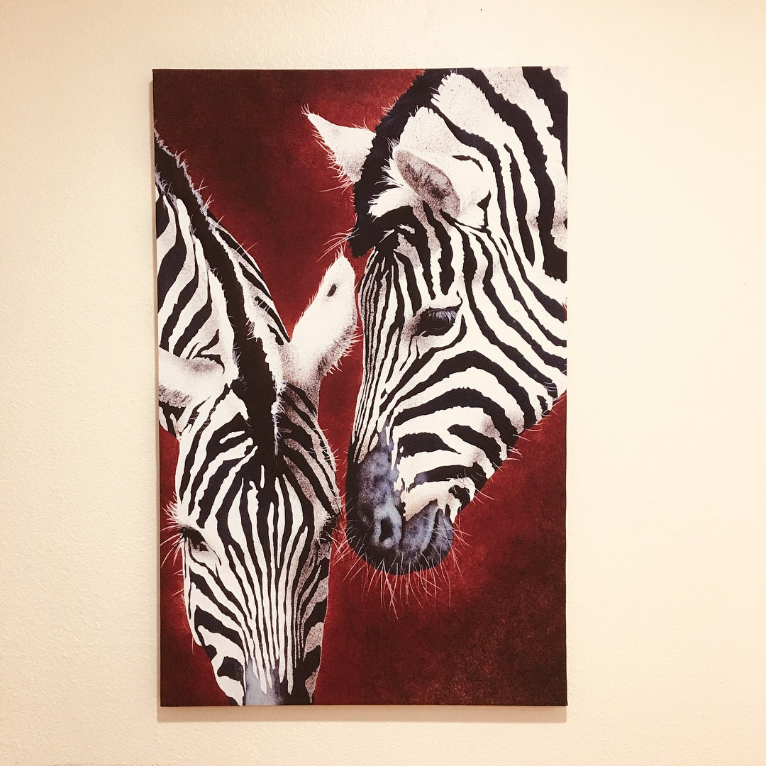 Brand New Canvas print ”The Zebra Couple”