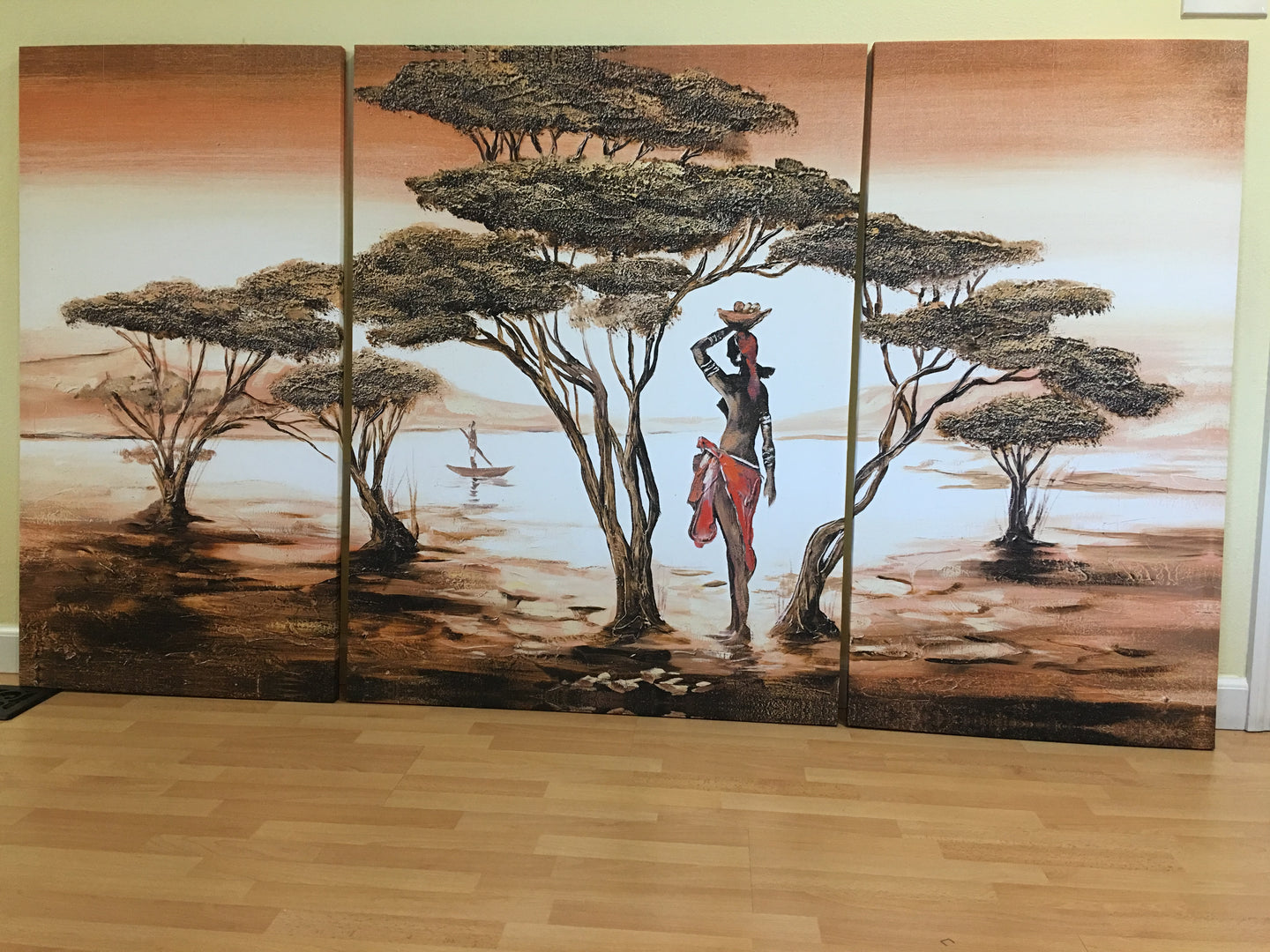 'Woman Near Lake' Giant Canvas Print wall Decor Painting