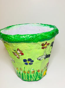 Eco Friendly Pots / Planters Hand Crafted for Hanging or Kids Room Decoration (4.5" Size)