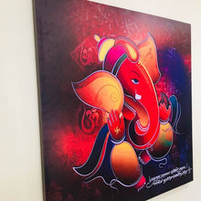 Load image into Gallery viewer, SHRI GANESHA CANVAS PRINT PAINTING READY TO HANG ON WALL