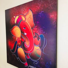 Load image into Gallery viewer, SHRI GANESHA CANVAS PRINT PAINTING READY TO HANG ON WALL