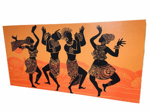 New African Dance Canvas for Room Decor