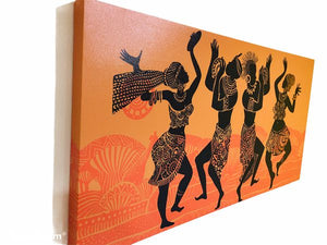 New African Dance Canvas for Room Decor