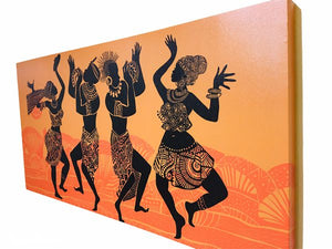 New African Dance Canvas for Room Decor