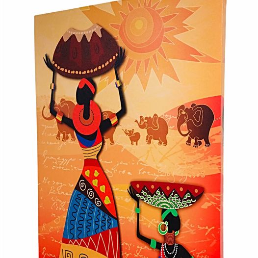 New African Tribe Print on Canvas Painting for Wall Art Decor