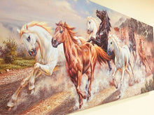 Load image into Gallery viewer, New 9-Running Horses Printed Canvas Painting Ready to Hang