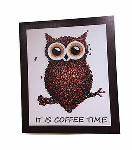 New Canvas Print of Coffee Bean Owl for Wall Decor