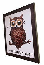 Load image into Gallery viewer, New Canvas Print of Coffee Bean Owl for Wall Decor