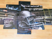 Load image into Gallery viewer, Dallas Cowboys 5 pc Stretched Printed Canvas for Game Room Decor