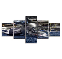 Load image into Gallery viewer, Dallas Cowboys 5 pc Stretched Printed Canvas for Game Room Decor