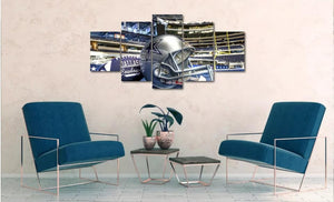 Dallas Cowboys 5 pc Stretched Printed Canvas for Game Room Decor