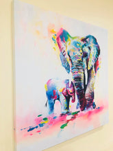 Load image into Gallery viewer, Colorful Elephant Print On Canvas Art Painting