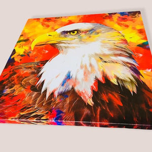 NEW COLORFUL EAGLE PRINTED, STRETCHED, READY TO HANG CANVAS PAINTING FOR WALL DECOR