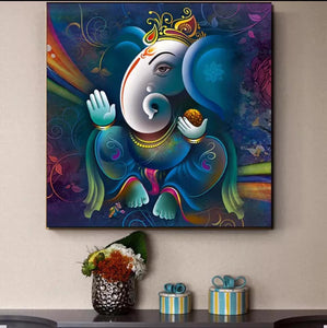 New Ganesha Canvas Print for Home Decor