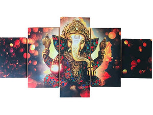 New Multi Panel Ganesha Canvas Print for Home Decor