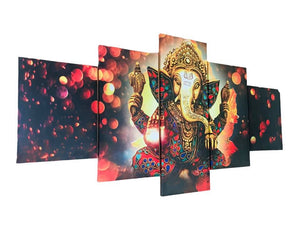 New Multi Panel Ganesha Canvas Print for Home Decor