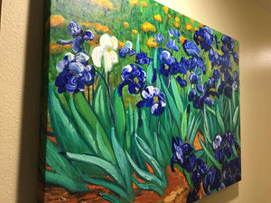 Reproduction Hand Painted Canvas Art 'Van Gogh Irises'