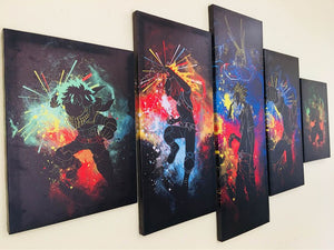 New My Hero Academia 5pc Printed Canvas For Room Decor
