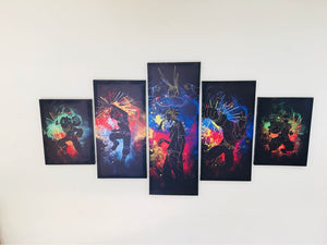 New My Hero Academia 5pc Printed Canvas For Room Decor