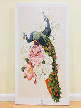 Load image into Gallery viewer, “Beautiful and Colorful Peacocks&quot; art Print on Canvas Painting