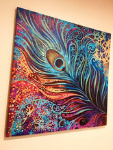 Load image into Gallery viewer, Brand new Peacock Feather Printed Canvas Painting for Home Decor