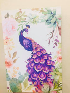Peacock Print on Canvas Painting