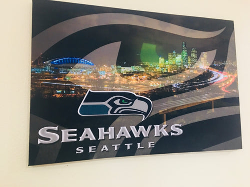 Seahawks Seattle Small Canvas Print for Wall Decor