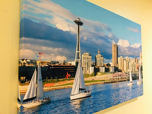 NEW SEATTLE SPACE-NEEDLE PRINTED CANVAS FOR ROOM DECOR