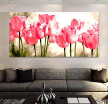 Load image into Gallery viewer, New Pink Tulips Printed Canvas for Home Decor